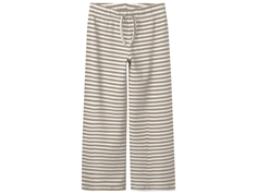 Name It mocha meringue/bright white striped straight pants